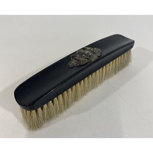 Antique Art Nouveau Woman Sterling Silver And Ebony Clothing Vanity Brush